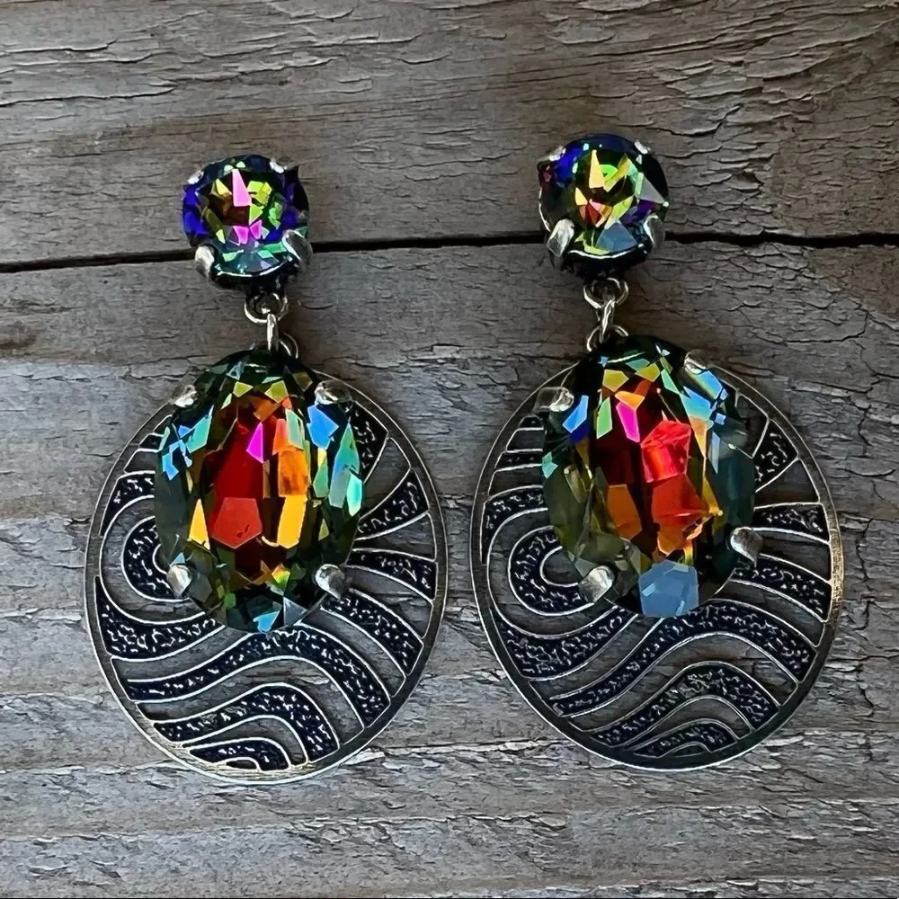 Handcrafted Earrings with Swarovski Crystal